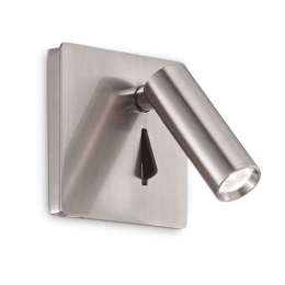 Φωτιστικό Τοίχου-Απλίκα Lite 250137 8,5x8,5x9cm LED 3W 3000K Nickel Ideal Lux