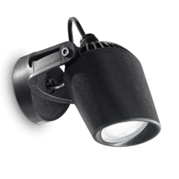 Φωτιστικό Τοίχου-Απλίκα Minitommy 096476 12x12,5x12cm 1xGU10 6W 4000K Black Ideal Lux