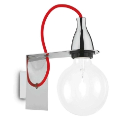 Φωτιστικό Τοίχου-Απλίκα Minimal 045207 12x23x21cm 1xE27 60W Chrome Ideal Lux