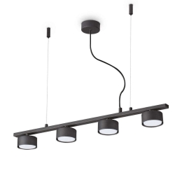 Φωτιστικό Οροφής-Ράγα Minor Linear 235455 75,5x10/219x8,5cm 4xGX53 15W Black Ideal Lux