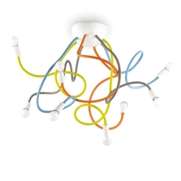 Φωτιστικό Οροφής-Πλαφονιέρα Multiflex 159010 80x50cm 8xE14 40W Multi Ideal Lux