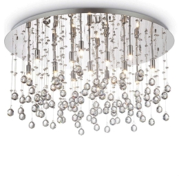Φωτιστικό Οροφής-Πλαφονιέρα Moonlight 077819 80x36cm 15xG9 40W Chrome Ideal Lux
