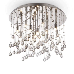 Φωτιστικό Οροφής-Πλαφονιέρα Moonlight 077802 60x36cm 12xG9 40W Chrome Ideal Lux