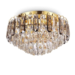 Φωτιστικό Οροφής-Πλαφονιέρα Magnolia 241296 45x26cm 7xG9 15W Gold Ideal Lux