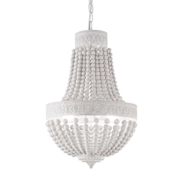 Φωτιστικό Οροφής Monet 162751 40x82/150cm 6xE14 40W White Ideal Lux