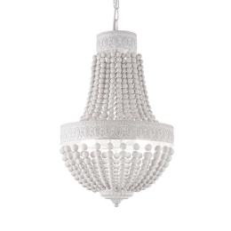 Φωτιστικό Οροφής Monet 162737 40x82/150cm 5xE14 40W White Ideal Lux