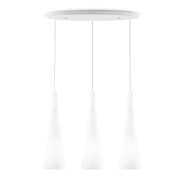 Φωτιστικό Οροφής Milk 030326 62x530/115x17cm 3xE27 60W White Ideal Lux
