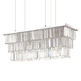 Φωτιστικό Οροφής Martinez 166322 83x65/130x30,5m 6xΕ14 40W Chrome Ideal Lux