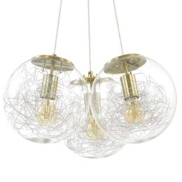 Φωτιστικό Οροφής Mapa Sat 175973 55x39/132cm 3xE27 60W Brass Ideal Lux