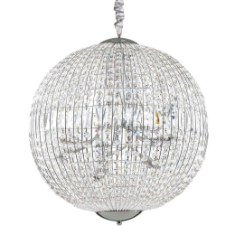 Φωτιστικό Οροφής Luxor 116228 50x80/180cm 8xG9 40W Chrome Ideal Lux