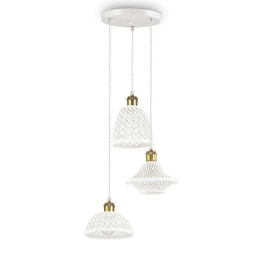 Φωτιστικό Οροφής Lugano 206875 35x31/118cm 3xE27 60W White Ideal Lux