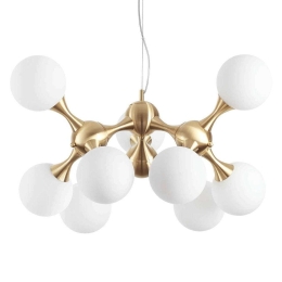 Φωτιστικό Οροφής Nodi 241036 80x53/262cm 9xE14 40W Gold Ideal Lux