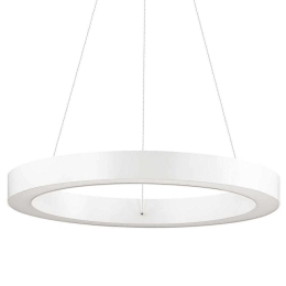 Φωτιστικό Οροφής Oracle Round 211404 50x10,5/219,5cm LED 28W 3000K White Ideal Lux
