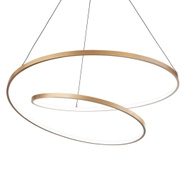 Φωτιστικό Οροφής Oz 269467 80x39/150cm LED 59W 3000K Gold Ideal Lux