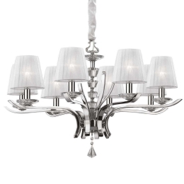 Φωτιστικό Οροφής Pegaso 059242 76x66/150cm 8xE14 40W White Ideal Lux