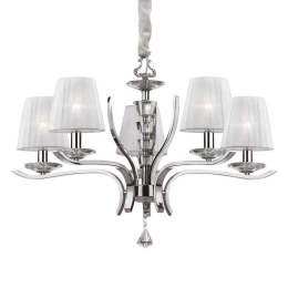 Φωτιστικό Οροφής Pegaso 066448 72x62/150cm 5xE14 40W White Ideal Lux