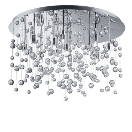 Φωτιστικό Οροφής-Πλαφονιέρα Neve 022239 63x31,5cm 12xG9 40W Chrome Ideal Lux