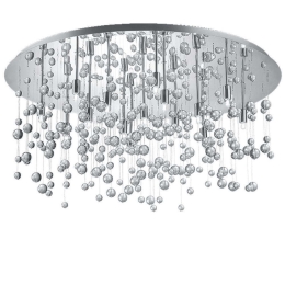 Φωτιστικό Οροφής-Πλαφονιέρα Neve 030784 80x31,5cm 15xG9 40W Chrome Ideal Lux