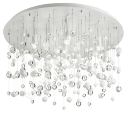 Φωτιστικό Οροφής-Πλαφονιέρα Neve 101194 80x31,5cm 15xG9 40W White Ideal Lux