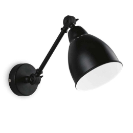 Φωτιστικό Τοίχου-Απλίκα Newton 027852 14x23x44cm 1xE27 60W Black Ideal Lux