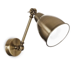 Φωτιστικό Τοίχου-Απλίκα Newton 027876 14x23x44cm 1xE27 60W Antique Gold Ideal Lux