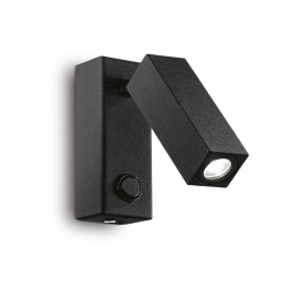 Φωτιστικό Τοίχου-Απλίκα Page Square 142241 4x11x15cm LED 3W 3000K Black Ideal Lux
