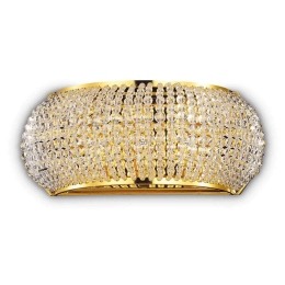 Φωτιστικό Τοίχου-Απλίκα Pasha' 082288 25,5x12x11,5cm 3xG9 40W Gold Ideal Lux
