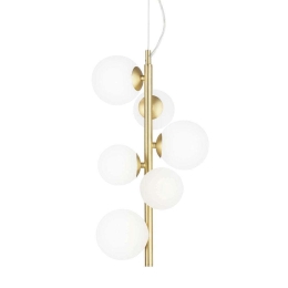 Φωτιστικό Οροφής Perlage 283821 26x252cm 6xG9 15W Gold Ideal Lux