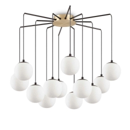 Φωτιστικό Οροφής Rhapsody 236957 65x54/56cm 12xG9 15W Black Ideal Lux