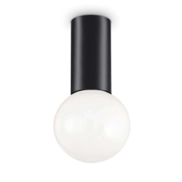 Φωτιστικό Οροφής-Πλαφονιέρα Petit 232980 5x10cm 1xE27 60W Black Ideal Lux