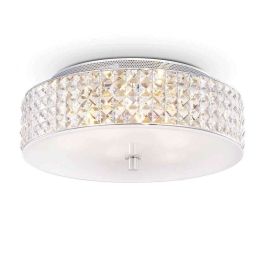 Φωτιστικό Οροφής-Πλαφονιέρα Roma 000657 40x13cm 6xG9 40W White Ideal Lux