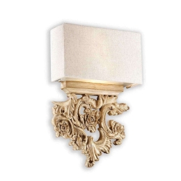 Φωτιστικό Τοίχου-Απλίκα Peter 075211 30,5x45,5x10cm 2xE14 40W Beige-Gold Ideal Lux