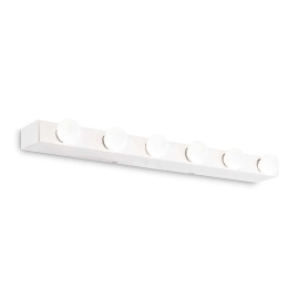 Φωτιστικό Τοίχου-Απλίκα Prive' 159423 60,5x4x8cm 6xE14 40W White Ideal Lux Μέταλλο