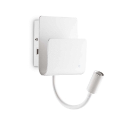 Φωτιστικό Τοίχου-Απλίκα Probe 243160 13x23,5x13,5cm LED 9W 3000K White Ideal Lux