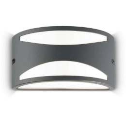 Φωτιστικό Τοίχου-Απλίκα Rex-3 092447 25x12x13cm 1xE27 60W IP44 Anthracite Ideal Lux