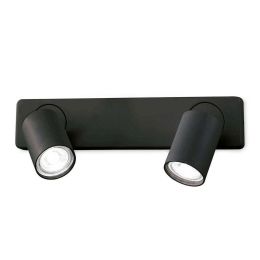Φωτιστικό Τοίχου-Απλίκα Rudy 229034 32x12,5x9/11,5cm 2xGU10 35W Black Ideal Lux