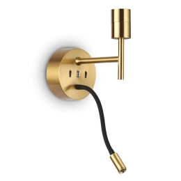 Φωτιστικό Τοίχου-Απλίκα Set Up Map-2 259857 12x20,5x21cm E27/LED 3W 3000K Gold Ideal Lux