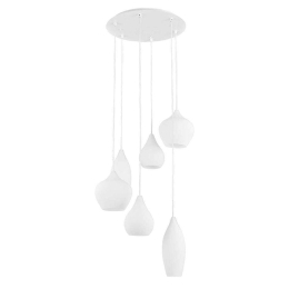 Φωτιστικό Οροφής Soft 087818 60x30/135cm 6xE14 40W White Ideal Lux