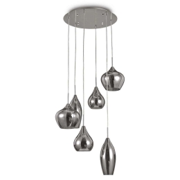 Φωτιστικό Οροφής Soft 111841 60x30/135cm 6xE14 40W Smoke Ideal Lux