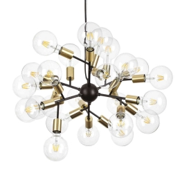 Φωτιστικό Οροφής Spark 238241 60x56/245cm 24xE27 25W Black Ideal Lux