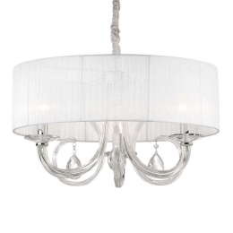 Φωτιστικό Οροφής Swan 035840 60x55/120cm 3xE14 40W White Ideal Lux