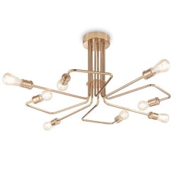 Φωτιστικό Οροφής-Πλαφονιέρα 160313 92x41,5cm 8xE27 60W Gold Ideal Lux