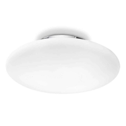 Φωτιστικό Οροφής-Πλαφονιέρα Smarties 009223 33x10cm 1xE27 60W White Ideal Lux