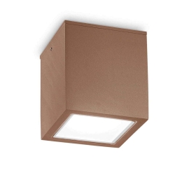 Φωτιστικό Οροφής - Σποτ Techo 251592 9x9x9,5cm 1xGU10 20W Coffee Ideal Lux