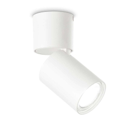 Φωτιστικό Οροφής-Σποτ Toby 271538 6x13cm 1xGU10 35W 3000K White Ideal Lux