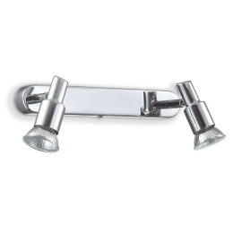 Φωτιστικό Τοίχου-Απλίκα Slem 142050 26x10x13cm 2xGU10 50W Chrome Ideal Lux