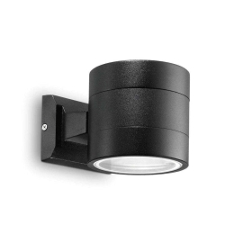 Φωτιστικό Τοίχου-Απλίκα Snif Round 061450 11x11x15,5cm 1xG9 40W IP54 Black Ideal Lux