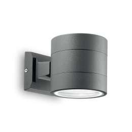 Φωτιστικό Τοίχου-Απλίκα Snif Round 061467 11x11x15,5cm 1xG9 40W IP54 Anthracite Ideal Lux