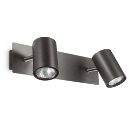 Φωτιστικό Τοίχου-Απλίκα Spot 156743 36,5x11,5x13cm 2xGU10 50W Black Ideal Lux