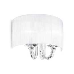 Φωτιστικό Τοίχου-Απλίκα Swan 035864 44x30x22cm 2xE14 40W White Ideal Lux